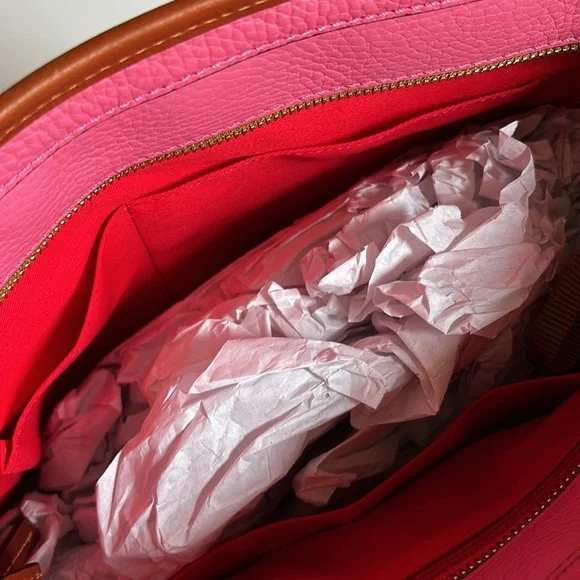 RARE Dooney & Bourke Pink Leather, Richmond Shopper - Picture 7 of 14